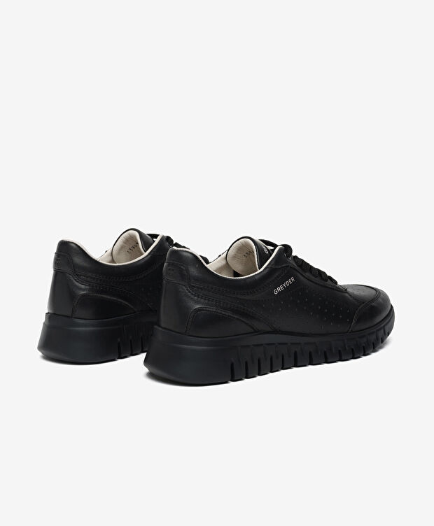 Kadın Siyah Hakiki Deri Spor Ayakkabı - 4