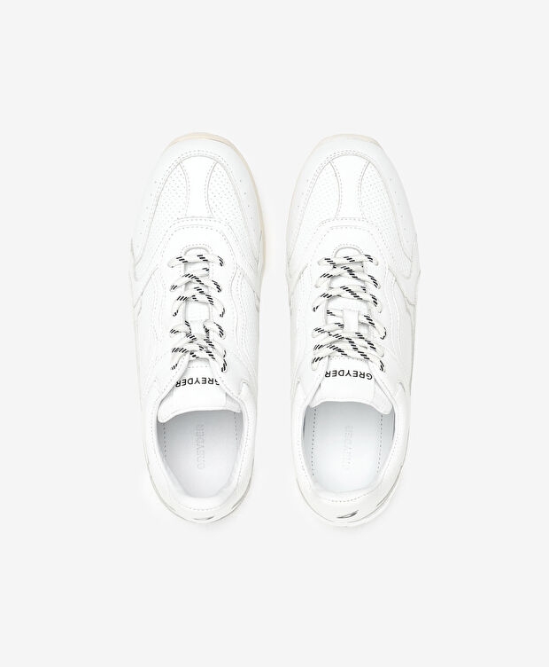 Kadın Beyaz Hakiki Deri Spor Ayakkabı - 5