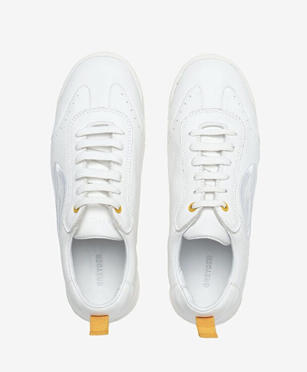 Kadın Beyaz Hakiki Deri Sneaker Ayakkabı - 5