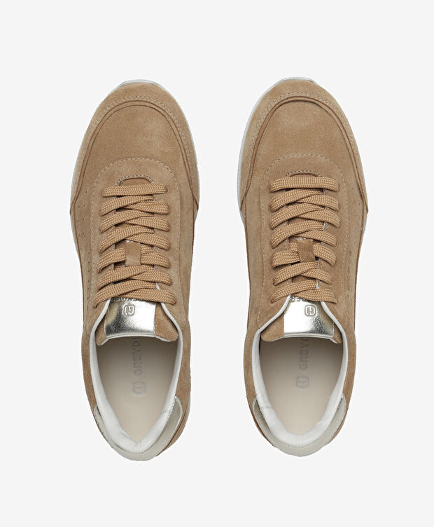 Kadın Taba Hakiki Deri Sneaker Ayakkabı - 5