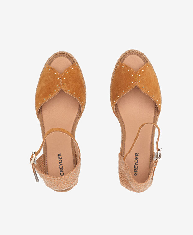 Kadın Taba Süet Comfort Sandalet - 5