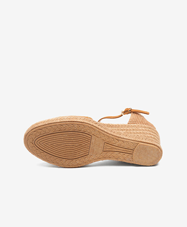 Kadın Taba Süet Comfort Sandalet - 6