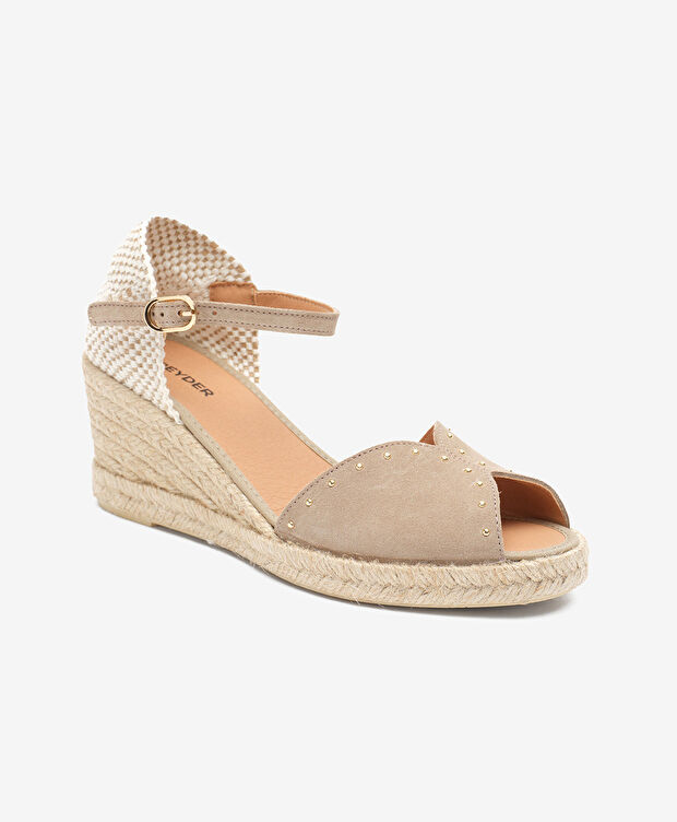 Kadın Vizon Süet Comfort Sandalet - 2