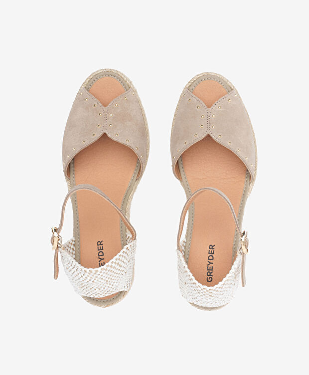 Kadın Vizon Süet Comfort Sandalet - 5