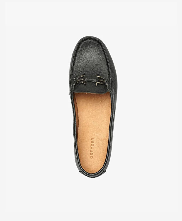 Kadın Siyah Hakiki Deri Loafer Ayakkabı - 5