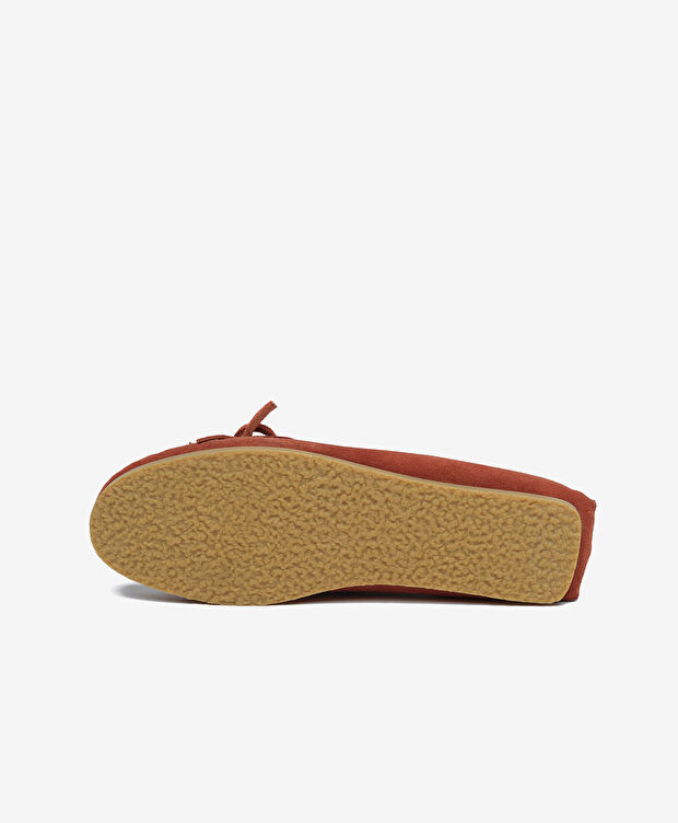 Kadın Kırmızı Süet Hakiki Deri Loafer Ayakkabı - 6