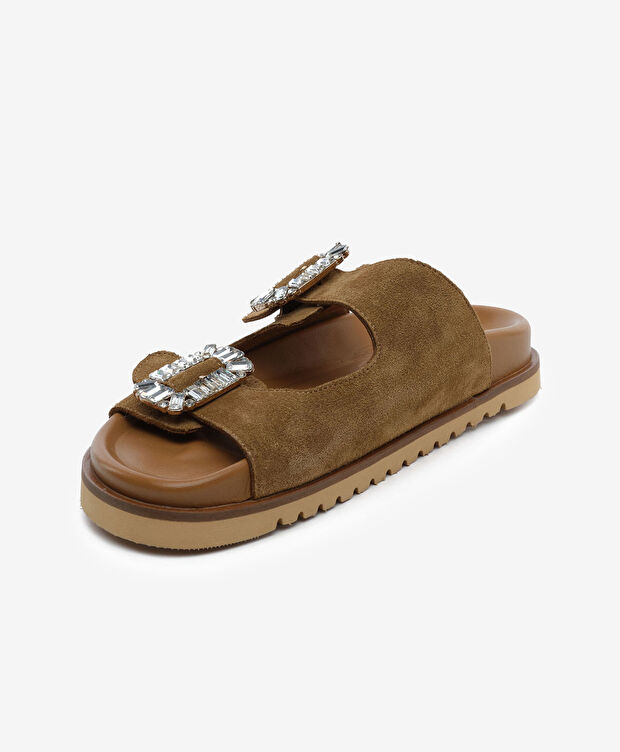 Kadın Sigaro Süet Hakiki Deri Terlik - 3