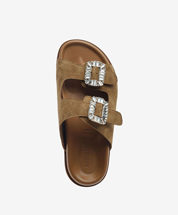 Kadın Sigaro Süet Hakiki Deri Terlik - 4