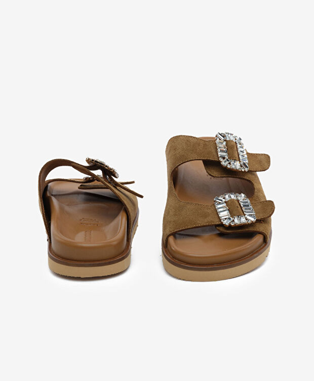 Kadın Sigaro Süet Hakiki Deri Terlik - 7