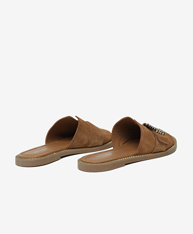 Kadın Sigaro Süet Hakiki Deri Terlik - 4