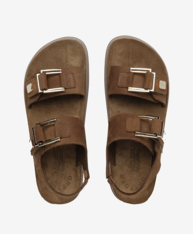 Kadın Sigaro Nubuk Hakiki Deri Sandalet - 5