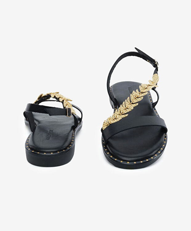 Kadın Siyah Hakiki Deri Sandalet - 7