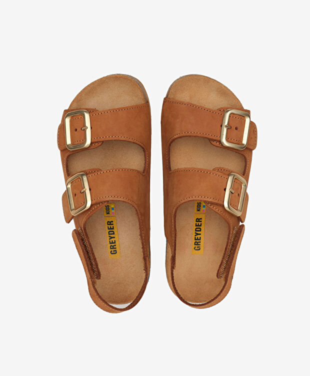 Kız Çocuk Sigaro Hakiki Deri Nubuk Sandalet - 5