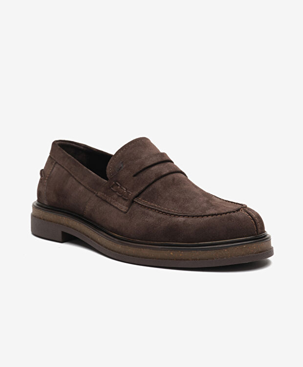 Erkek Kahverengi Hakiki Deri Loafer Ayakkabı - 2