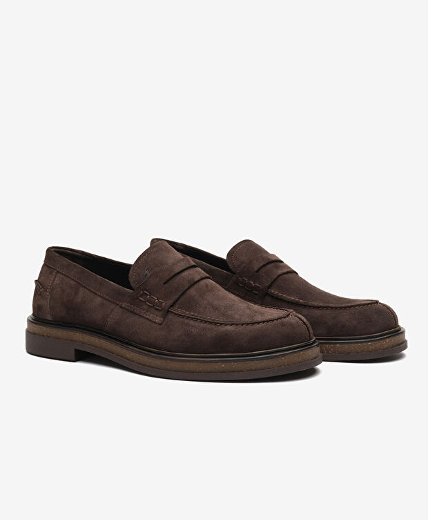 Erkek Kahverengi Hakiki Deri Loafer Ayakkabı - 3