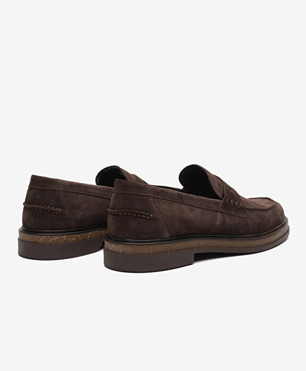 Erkek Kahverengi Hakiki Deri Loafer Ayakkabı - 4