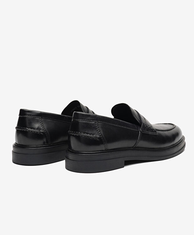 Erkek Siyah Hakiki Deri Loafer Ayakkabı - 4