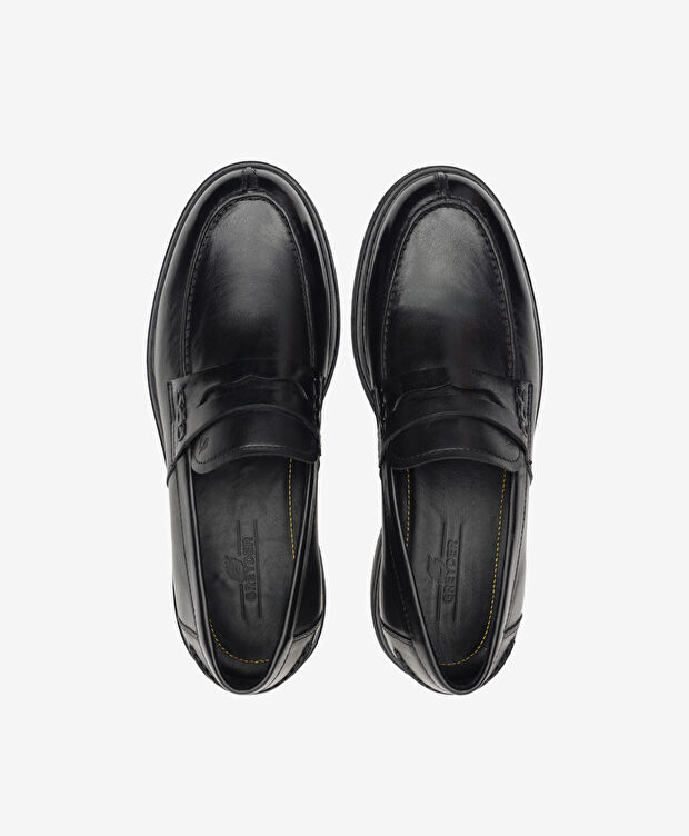 Erkek Siyah Hakiki Deri Loafer Ayakkabı - 5