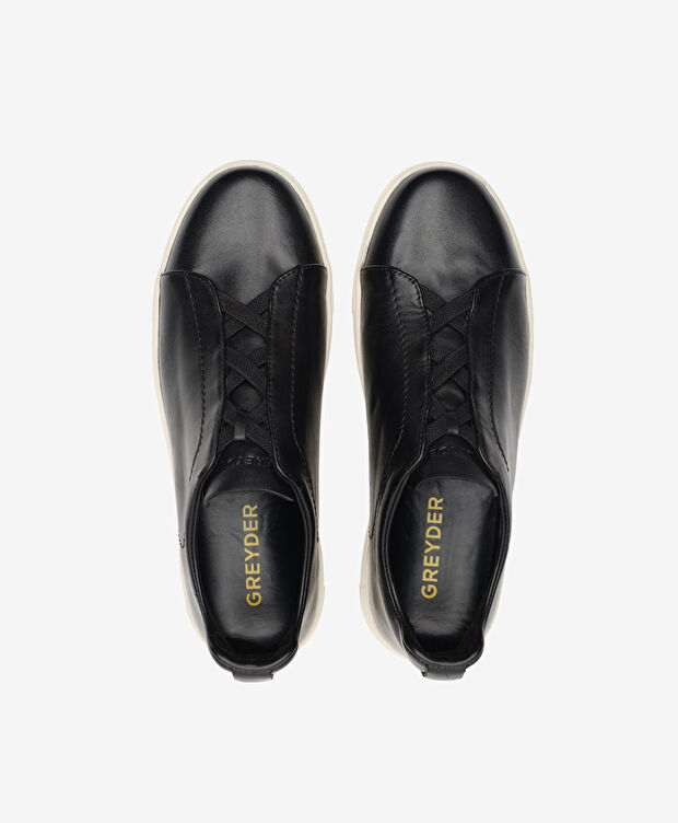 Erkek Siyah Hakiki Deri Sneaker Ayakkabı - 5