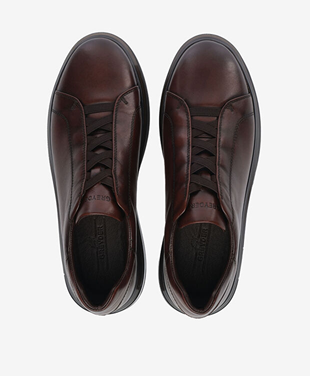 Erkek Kahverengi Hakiki Deri Sneaker Ayakkabı - 5