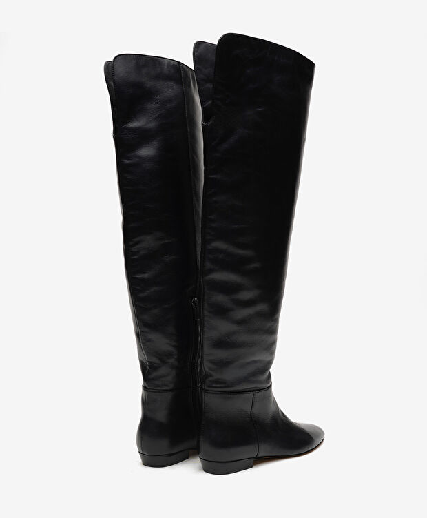 Kadın Siyah Hakiki Deri Çizme - 4
