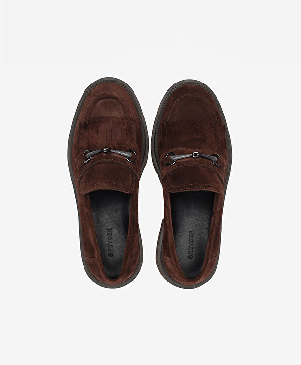 Kadın Kahverengi Hakiki Deri Loafer Ayakkabı - 5
