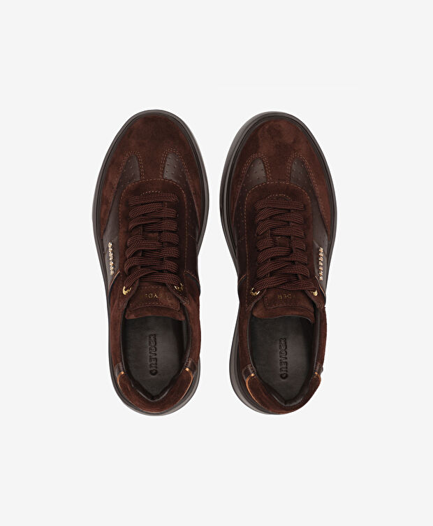 Kadın Kahverengi Hakiki Deri Sneaker Ayakkabı - 5