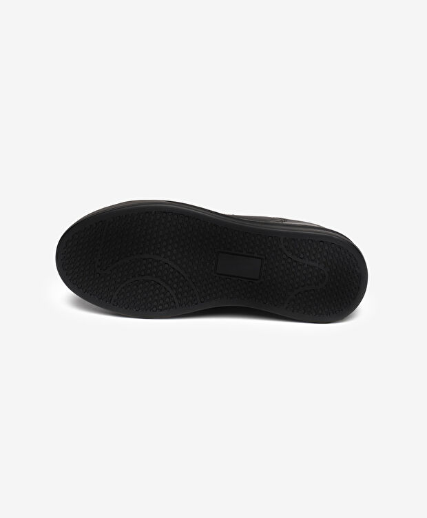 Kadın Siyah Hakiki Deri Sneaker Ayakkabı - 6