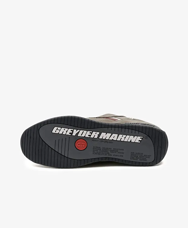 Erkek Gri Hakiki Deri Marine Ayakkabı - 6