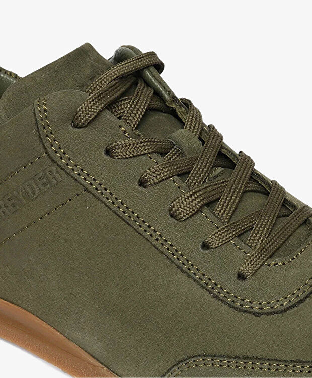 Erkek Haki Hakiki Deri Casual Ayakkabı - 5