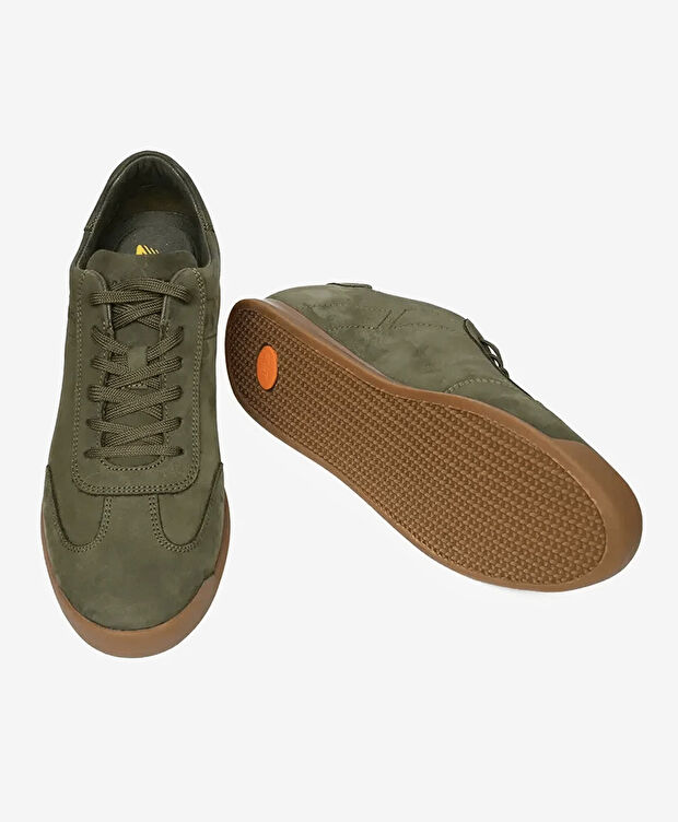 Erkek Haki Hakiki Deri Casual Ayakkabı - 6