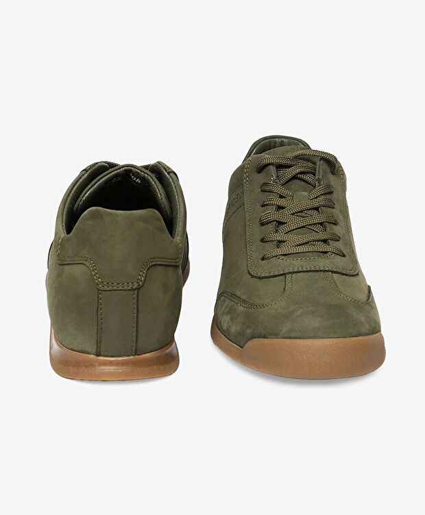 Erkek Haki Hakiki Deri Casual Ayakkabı - 7