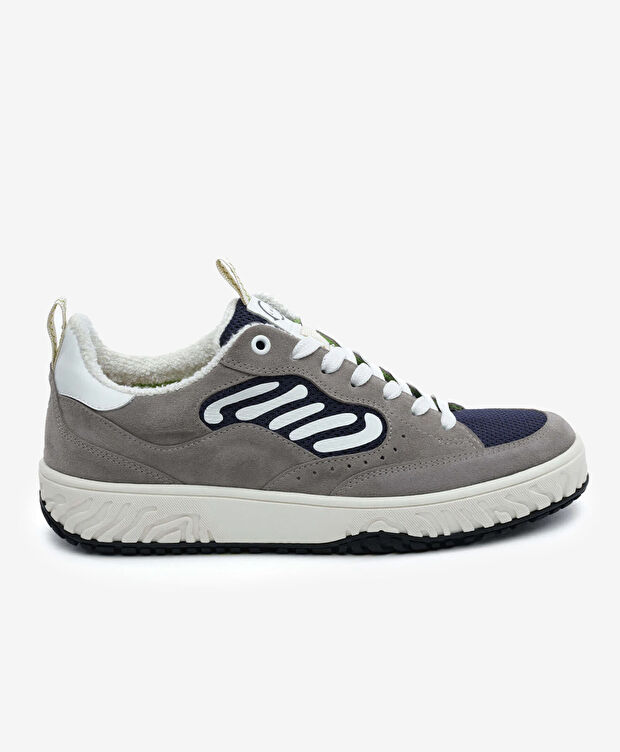 Erkek Mavi Hakiki Deri Sneaker Ayakkabı - 1