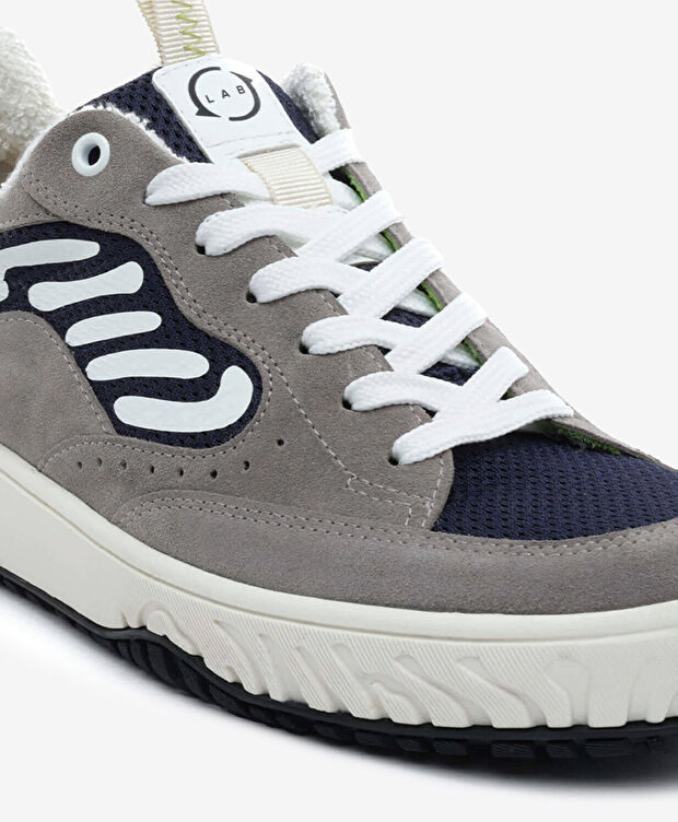 Erkek Mavi Hakiki Deri Sneaker Ayakkabı - 4