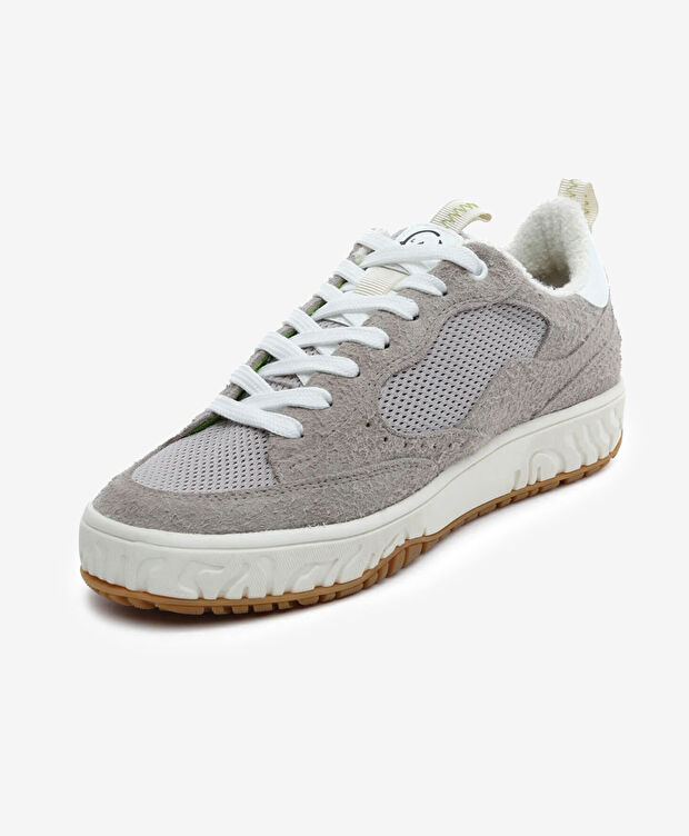 Erkek Gri Hakiki Deri Sneaker Ayakkabı - 3