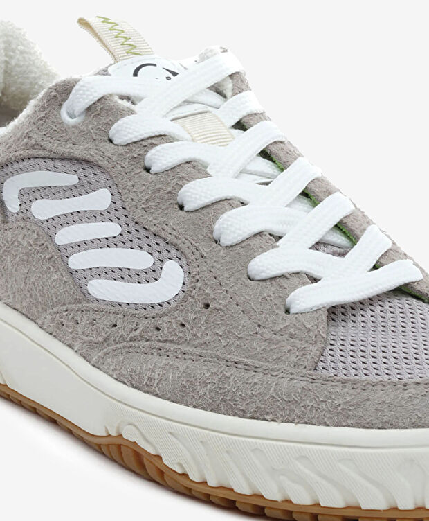 Erkek Gri Hakiki Deri Sneaker Ayakkabı - 5