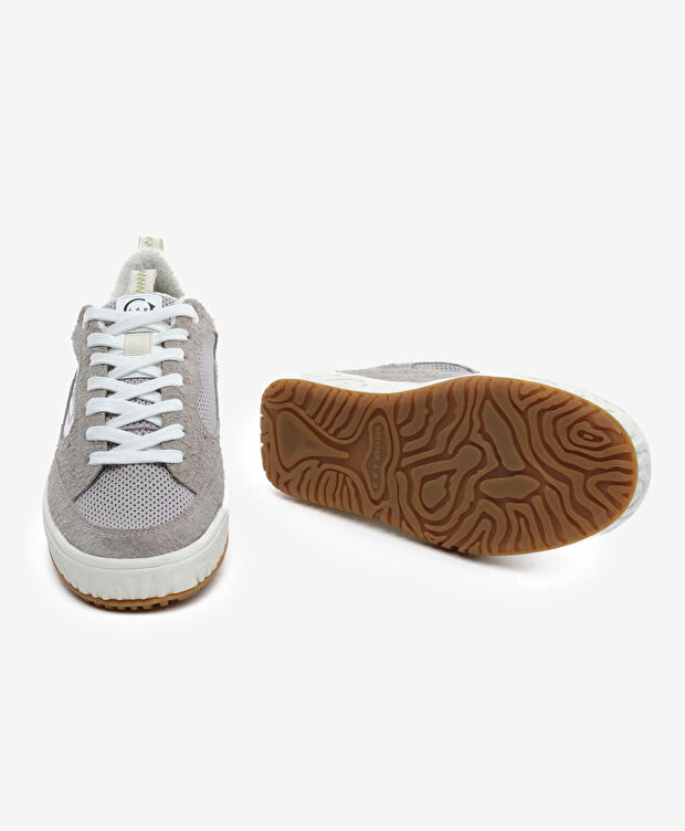 Erkek Gri Hakiki Deri Sneaker Ayakkabı - 6