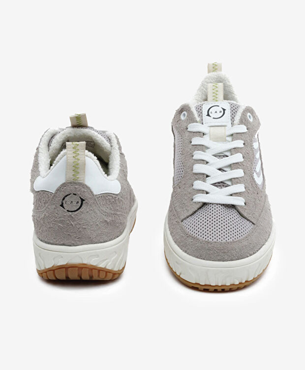 Erkek Gri Hakiki Deri Sneaker Ayakkabı - 7