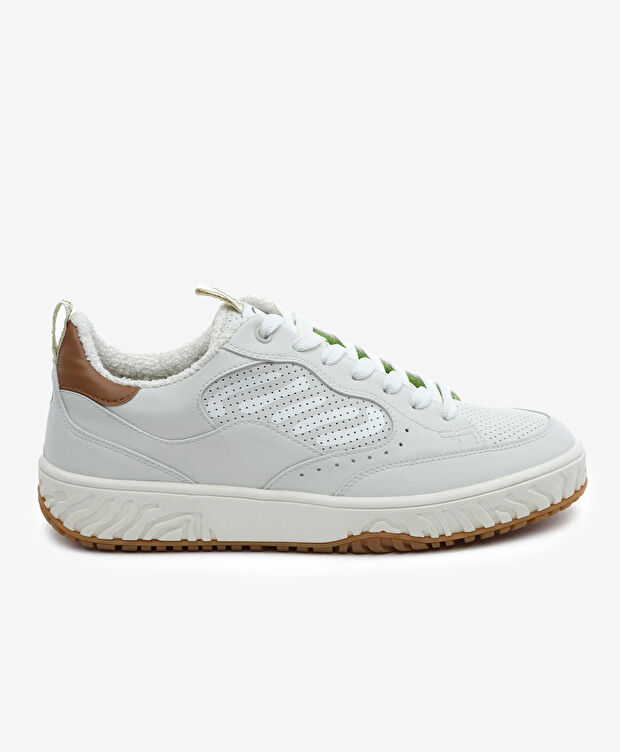 Greyder LAB Erkek Kirli Beyaz Hakiki Deri Sneaker Ayakkabı - 1