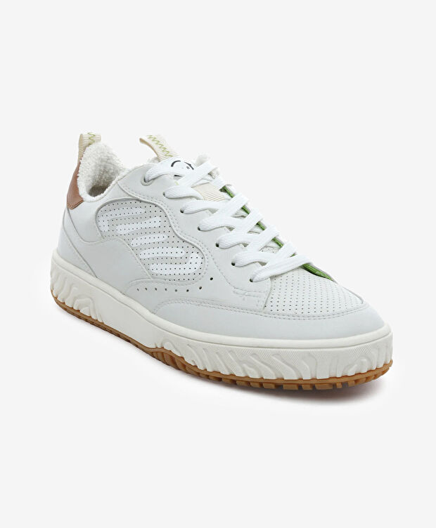 Erkek Kirli Beyaz Hakiki Deri Sneaker Ayakkabı - 2