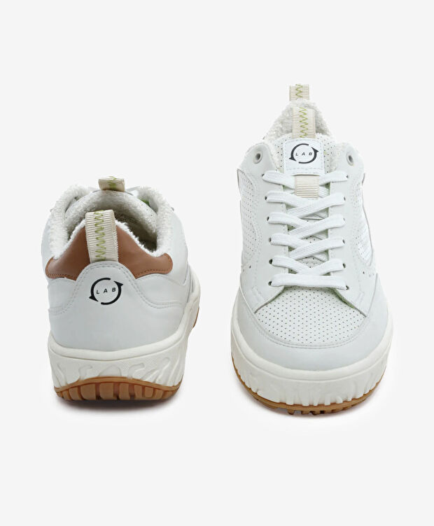 Erkek Kirli Beyaz Hakiki Deri Sneaker Ayakkabı - 7