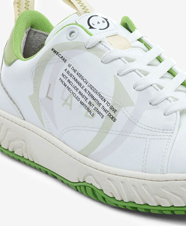 Erkek Beyaz Hakiki Deri Sneaker Ayakkabı - 5