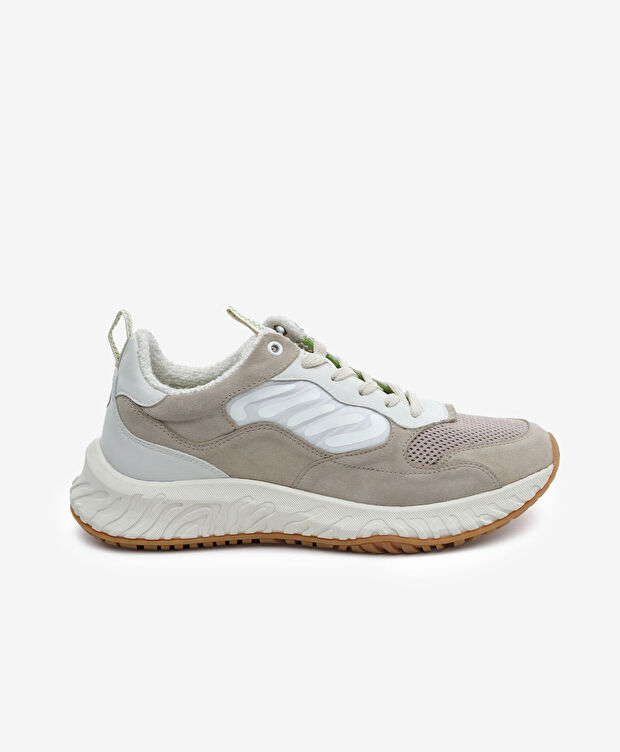 Erkek Ekru Hakiki Deri Spor Ayakkabı - 1