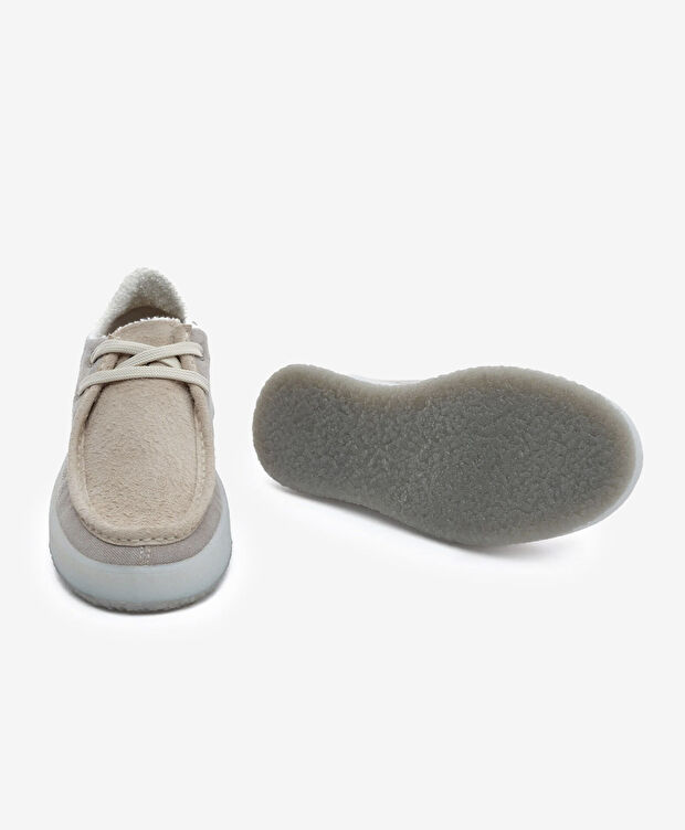 Erkek Bej Hakiki Deri Casual Ayakkabı - 5