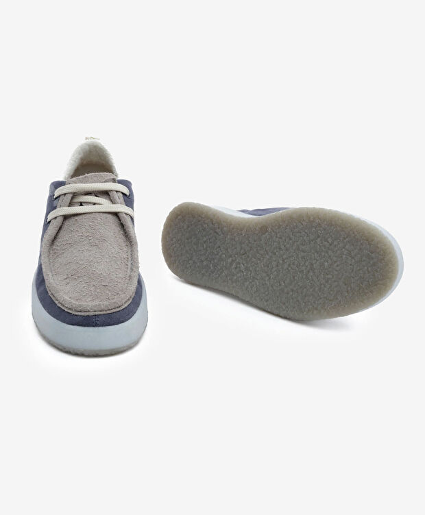 Erkek Mavi Hakiki Deri Casual Ayakkabı - 6