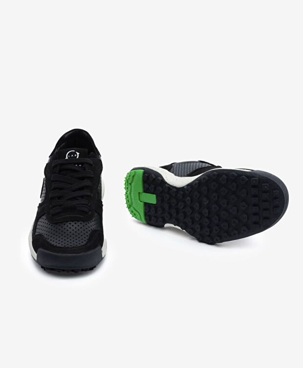 Erkek Siyah Hakiki Deri Spor Ayakkabı - 6