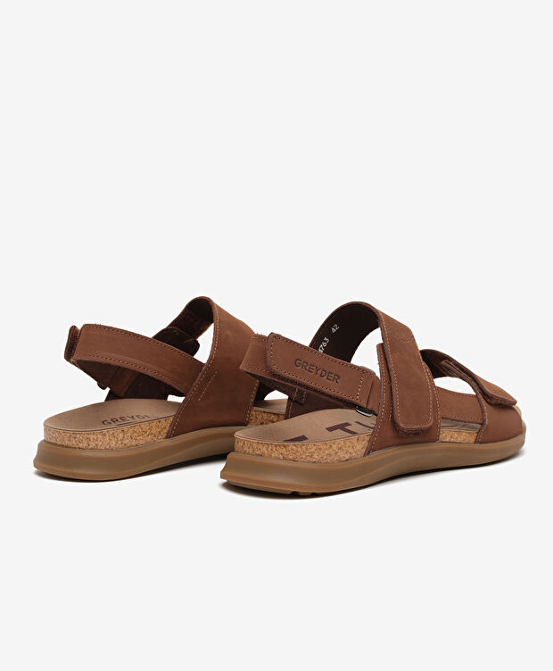 Erkek Vizon Nubuk Sandalet - 4