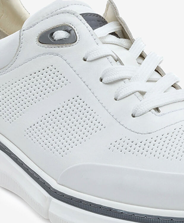 Erkek Beyaz Hakiki Deri Casual Ayakkabı - 5