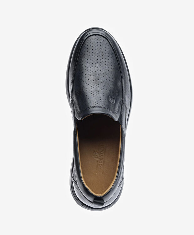 Erkek Siyah Hakiki Deri Comfort Ayakkabı - 4