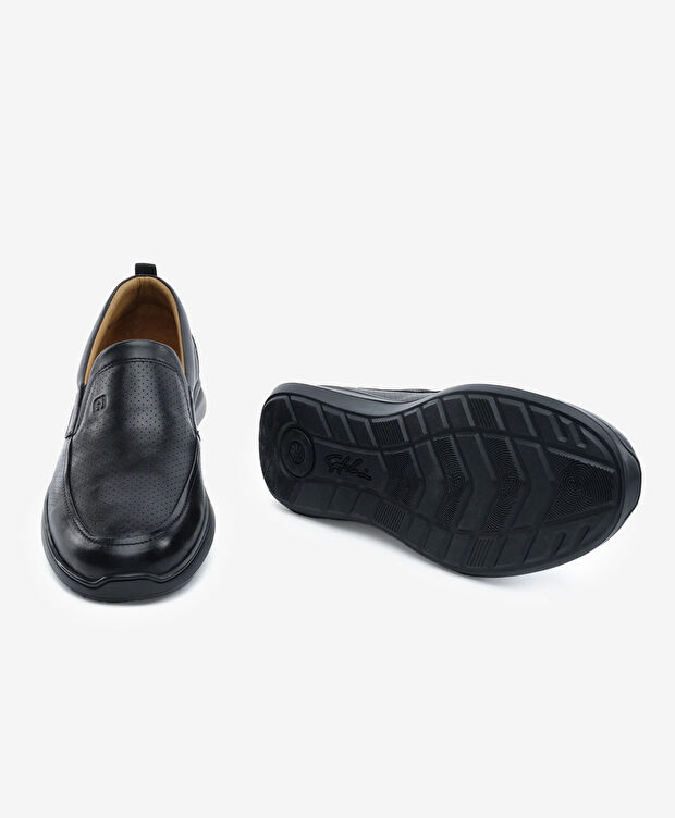 Erkek Siyah Hakiki Deri Comfort Ayakkabı - 6